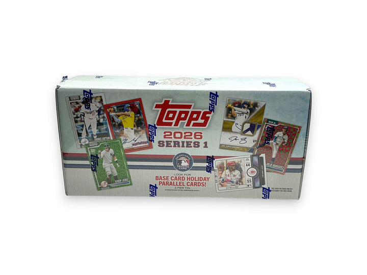 2026 TOPPS BASEBALL SERIES 1 TINS 3 PACK BOX. FACTORY SEALED.