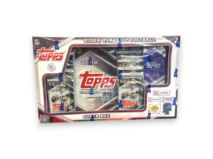Topps 2026 Flagship NFL Super Box + Exclusive Funko Pop
