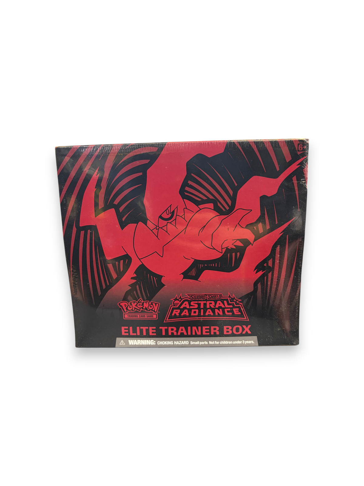 Lowkey Stock Pokémon Astral Radiance Elite Trainer Box featuring a dark red and black design with Darkrai artwork