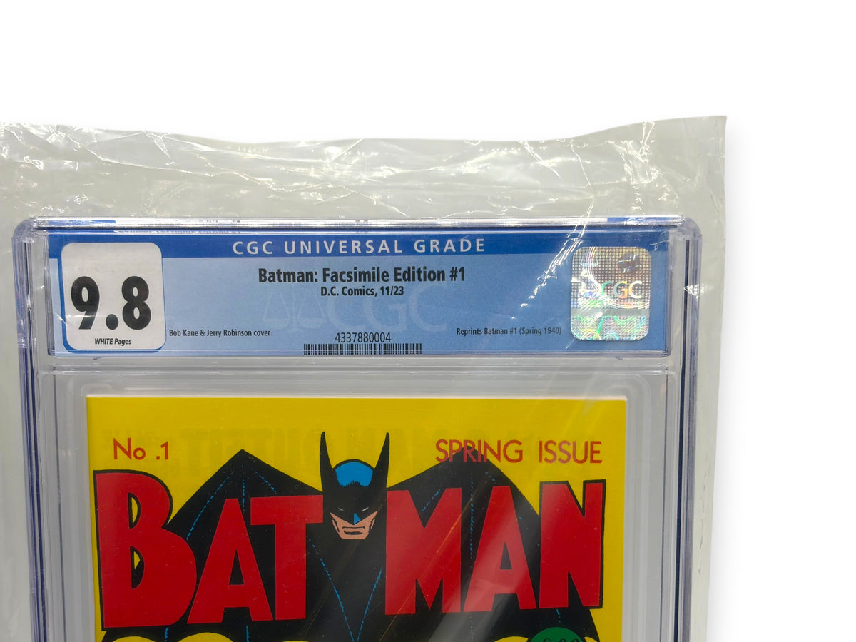 Lowkey Stock Batman #1 Facsimile Reprint comic book graded CGC 9.8 NM/M in a protective plastic slab