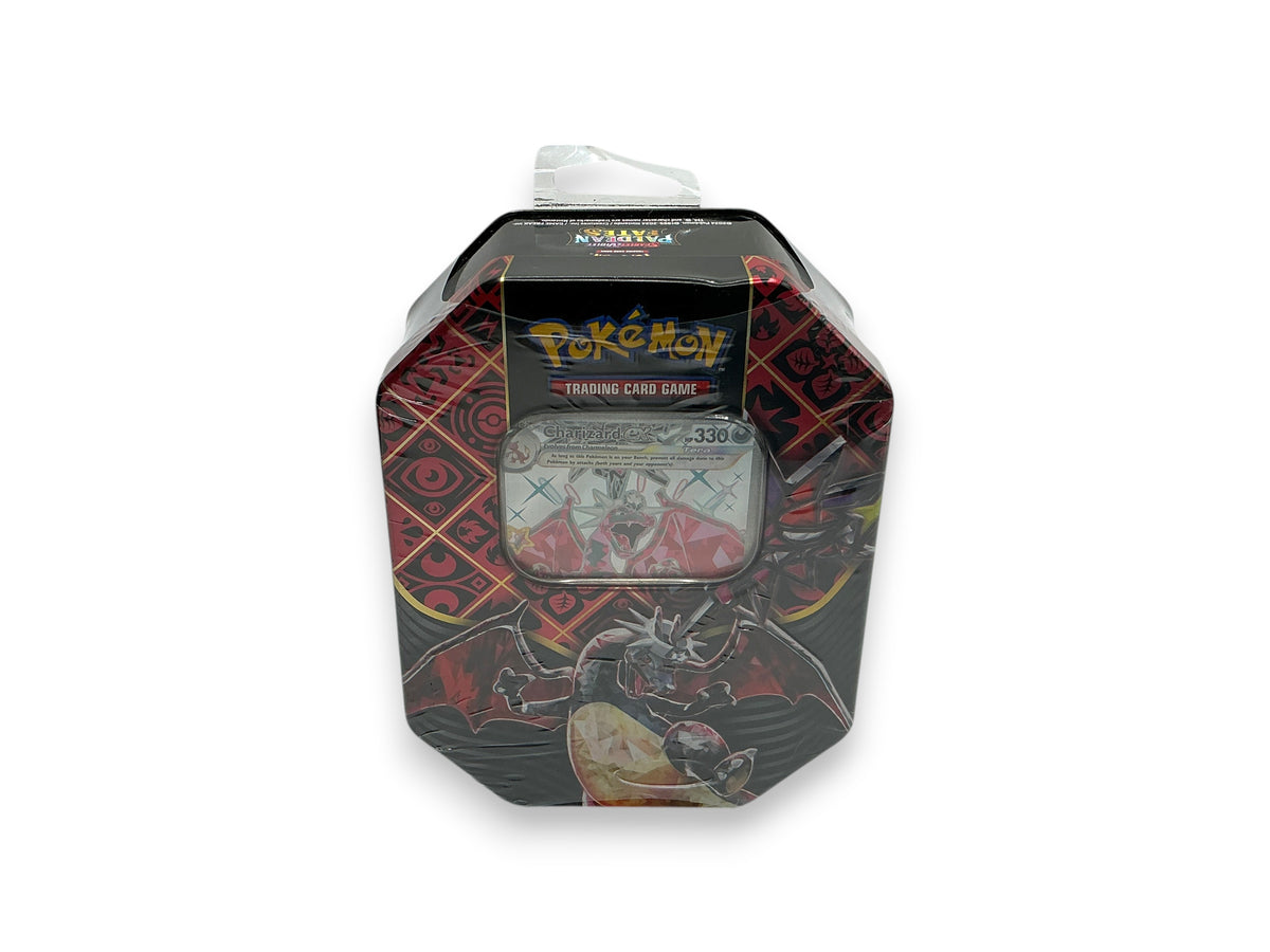 Lowkey Stock sealed Pokemon TCG Scarlet & Violet Paldean Fates Charizard EX collector tin with booster packs