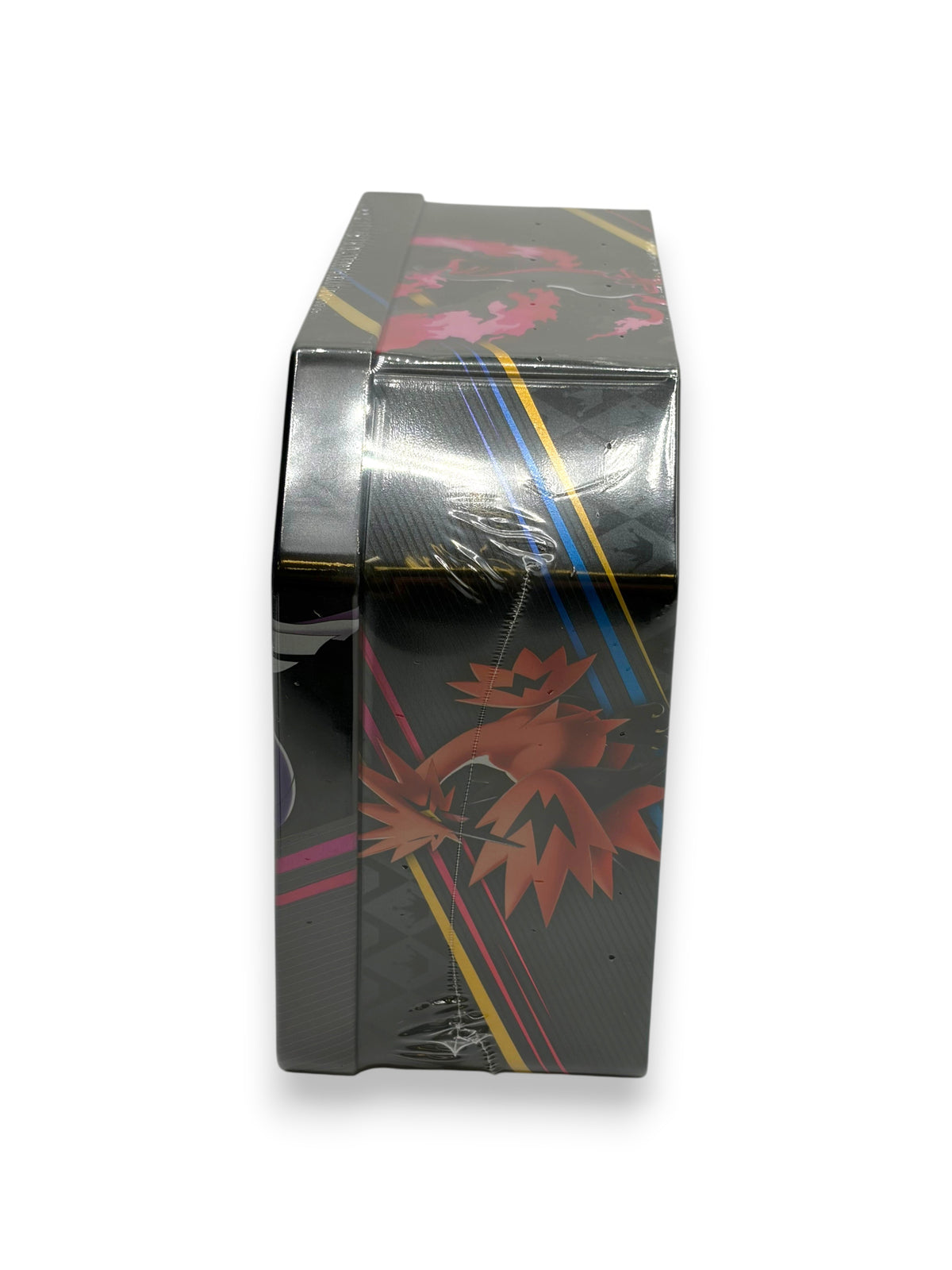 Lowkey Stock Pokemon TCG Crown Zenith Galarian Articuno large 5 pack tin in sealed black metal packaging