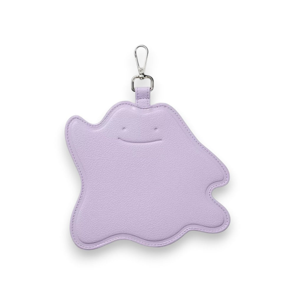 Lowkey Stock Pokémon Ditto bag charm in embossed light purple faux leather with a silver clip
