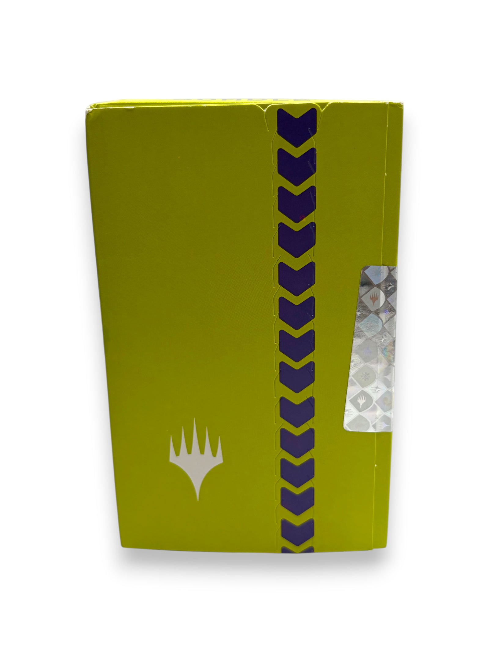 Lowkey Stock Magic: The Gathering Edge of Eternities sealed bundle box in lime green with purple chevron accents.