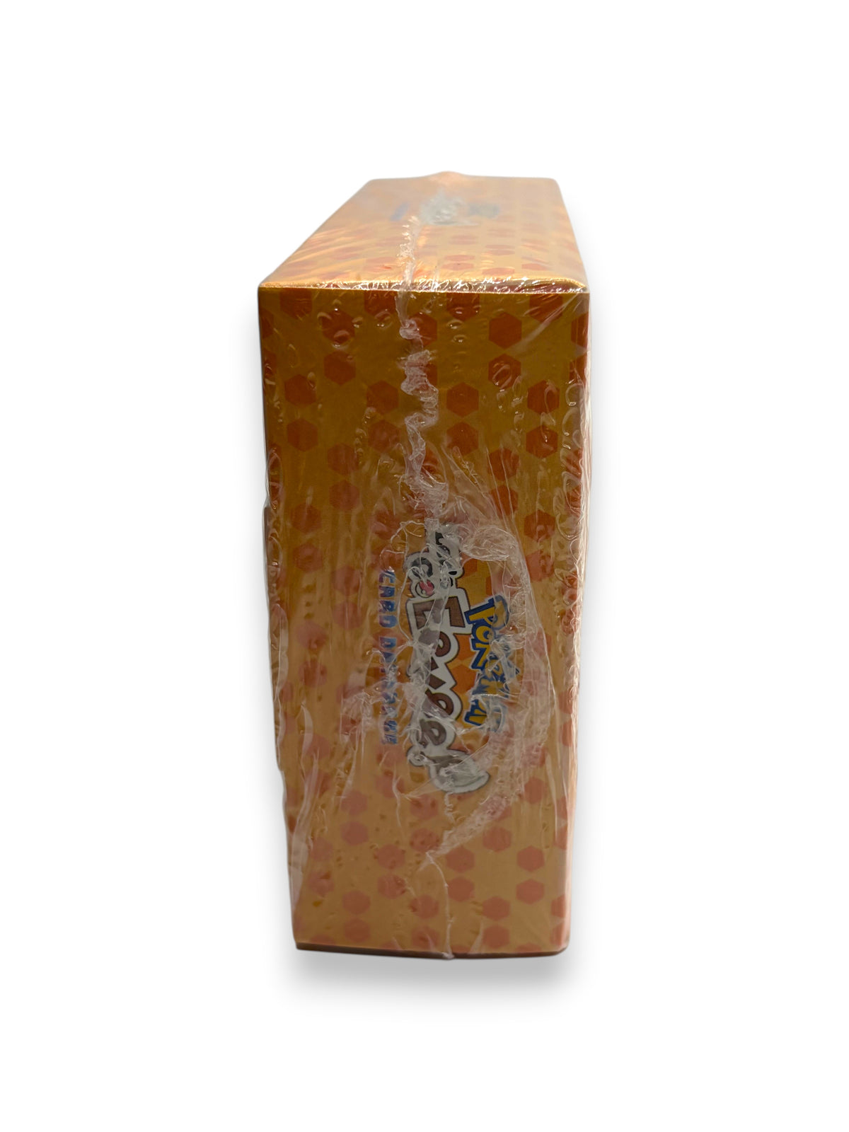 Lowkey Stock sealed Let's Go Eevee Pokémon card database box with orange honeycomb pattern and plastic shrink wrap