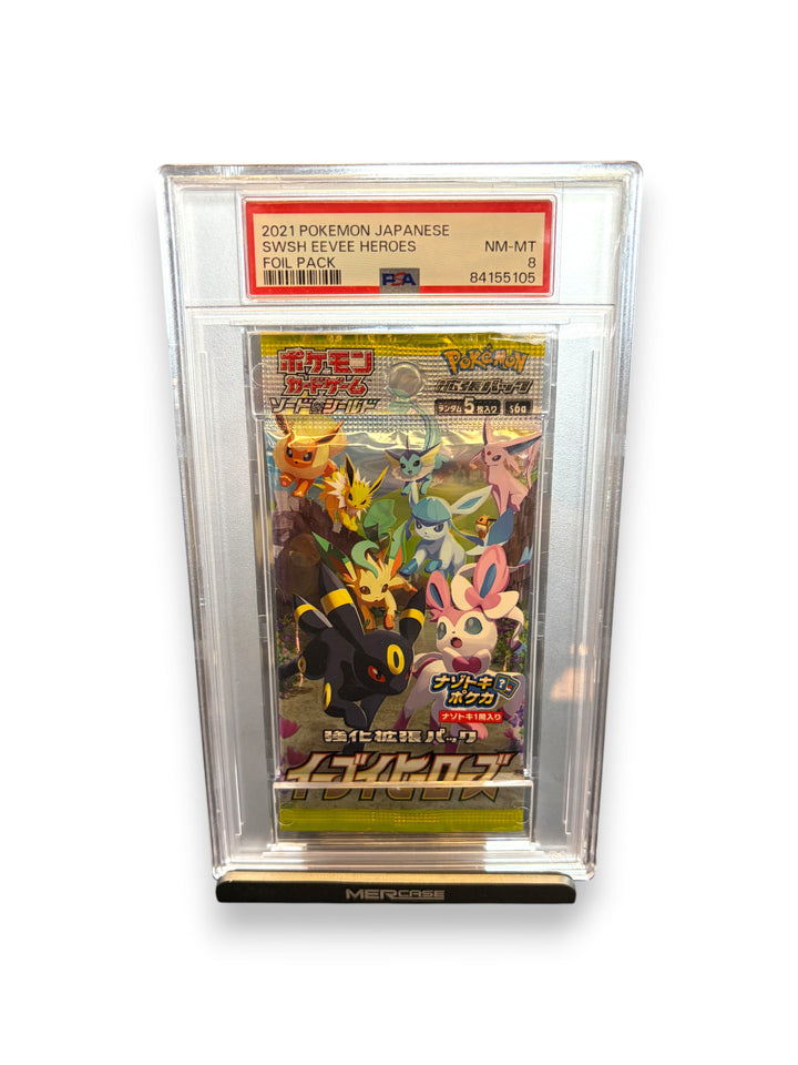 2021 Pokemon Japanese Sword & Sheild - Eevee Heroes Foil Pack PSA 8 NM-MT