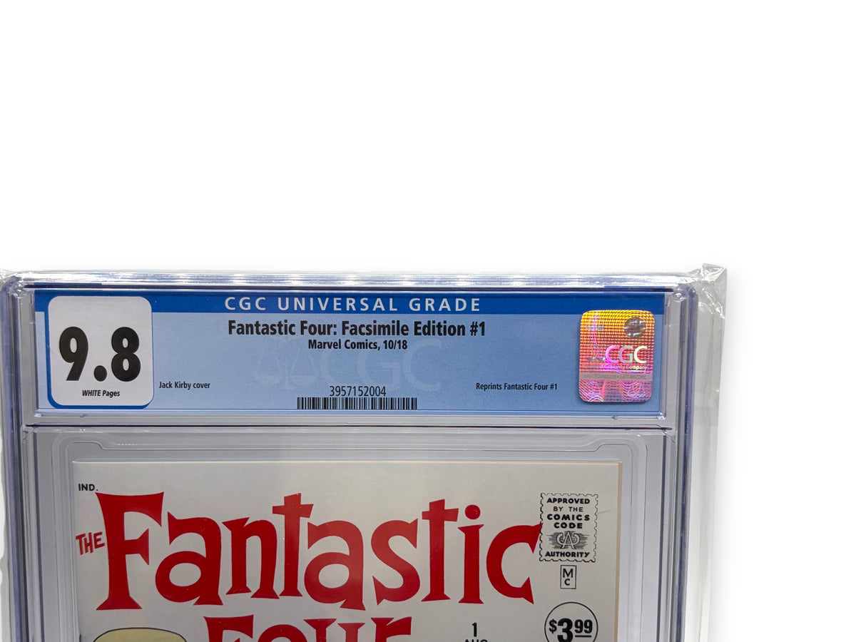 Lowkey Stock Marvel Fantastic Four Facsimile #1 comic book graded CGC 9.8 with Jack Kirby cover art