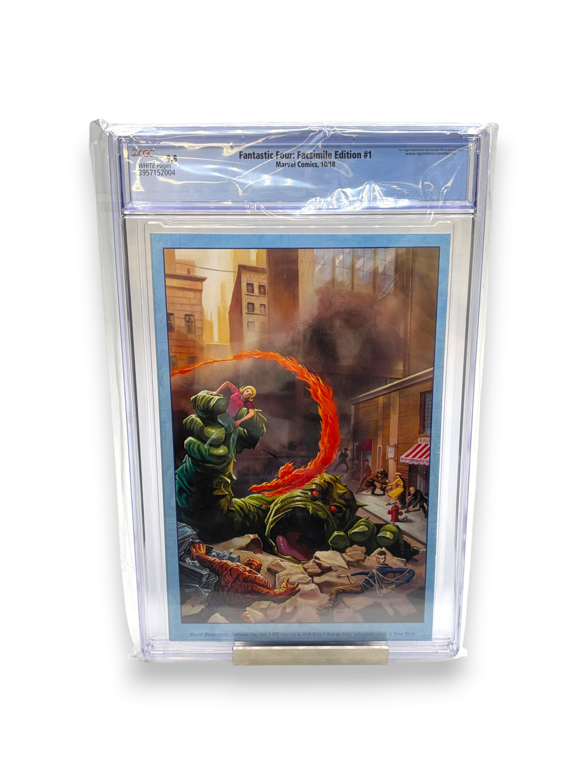 Lowkey Stock graded CGC 9.8 Marvel Fantastic Four Facsimile Edition 1 comic book featuring Jack Kirby cover art