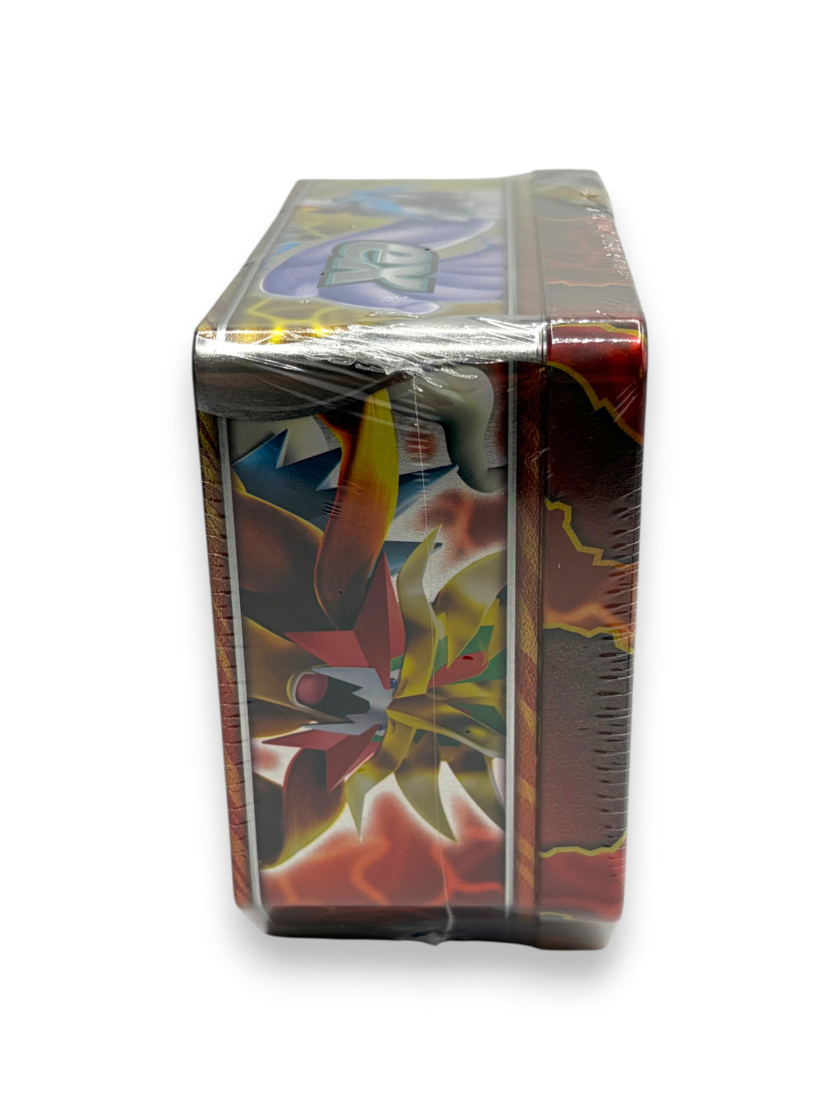 Lowkey Stock Pokemon Paradox Destinies Gouging Fire ex trading card tin, factory sealed in plastic wrap.