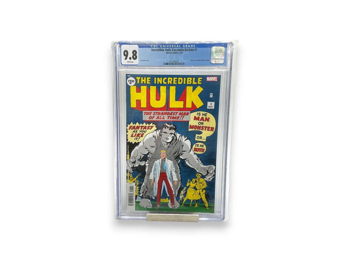 Lowkey Stock CGC 9.8 graded The Incredible Hulk #1 facsimile comic book with Jack Kirby cover art