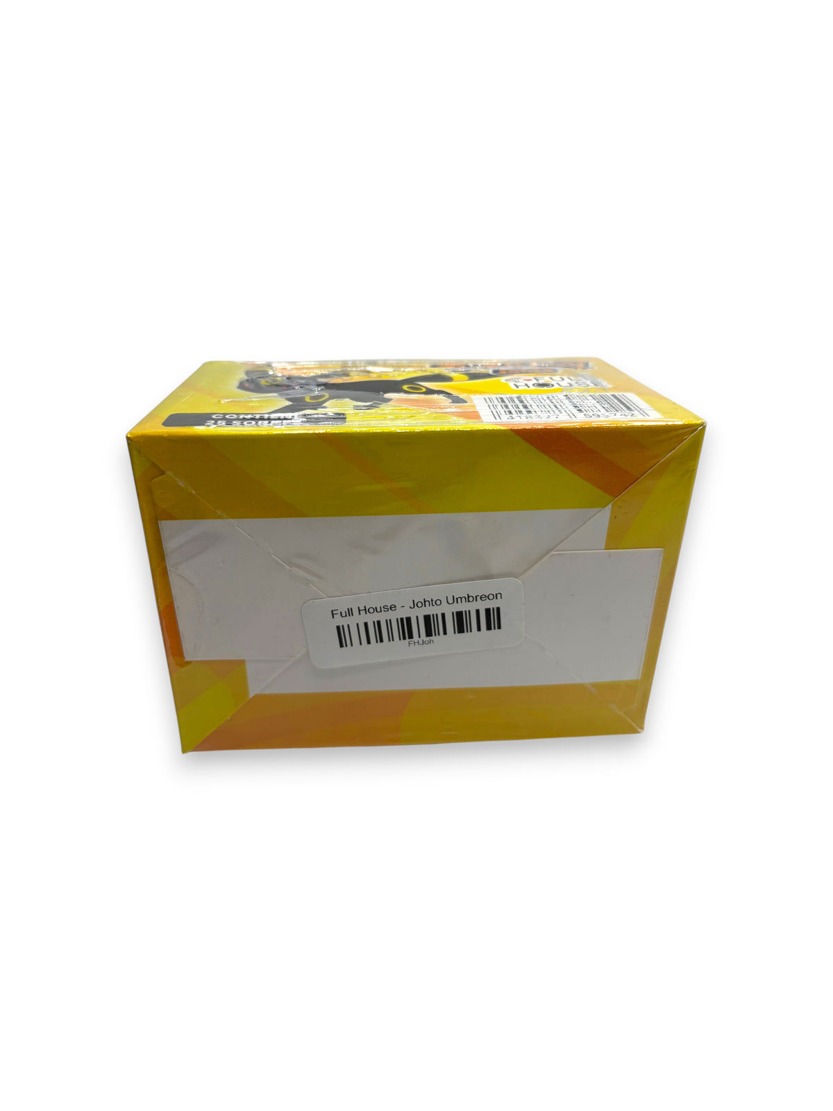 Lowkey Stock sealed Full House Johto Umbreon box with yellow packaging and product barcode label