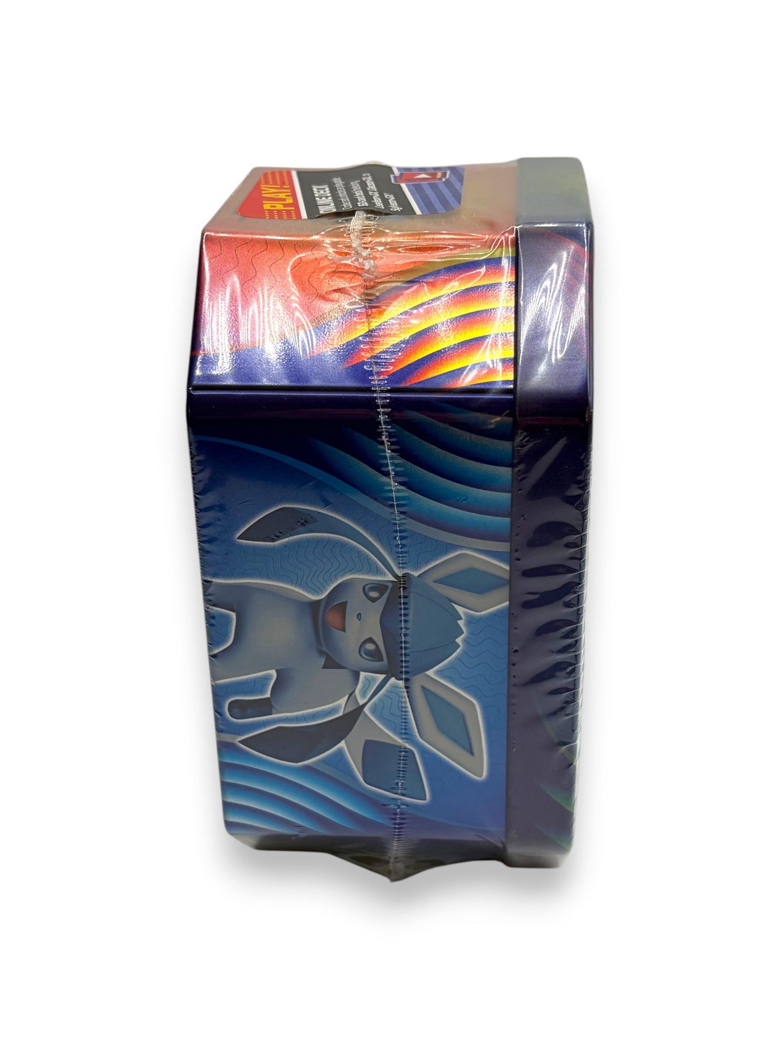 Lowkey Stock factory sealed 2018 Pokemon Leafeon GX collector tin featuring Leafeon artwork and four booster packs