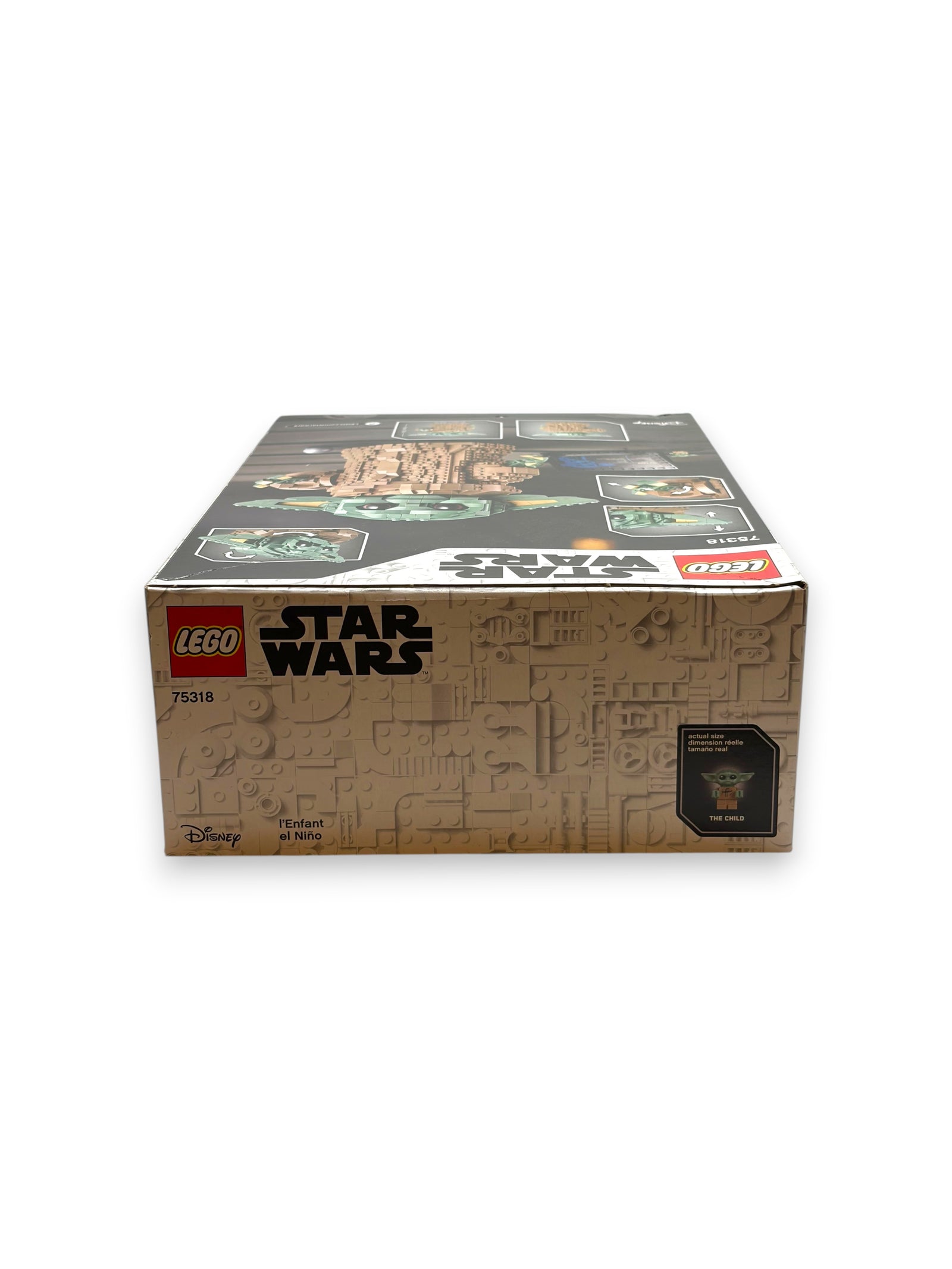 Lowkey Stock LEGO Star Wars The Child 75318 building set box showing product details and character imagery