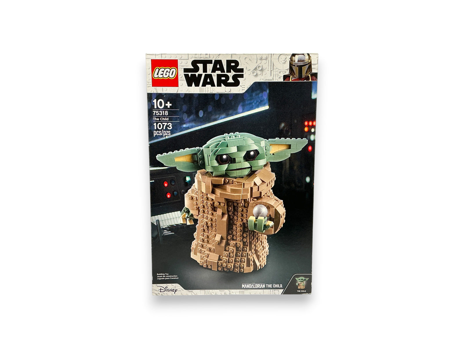 Lowkey Stock LEGO Star Wars The Child building set box featuring Grogu with large ears and tan robe