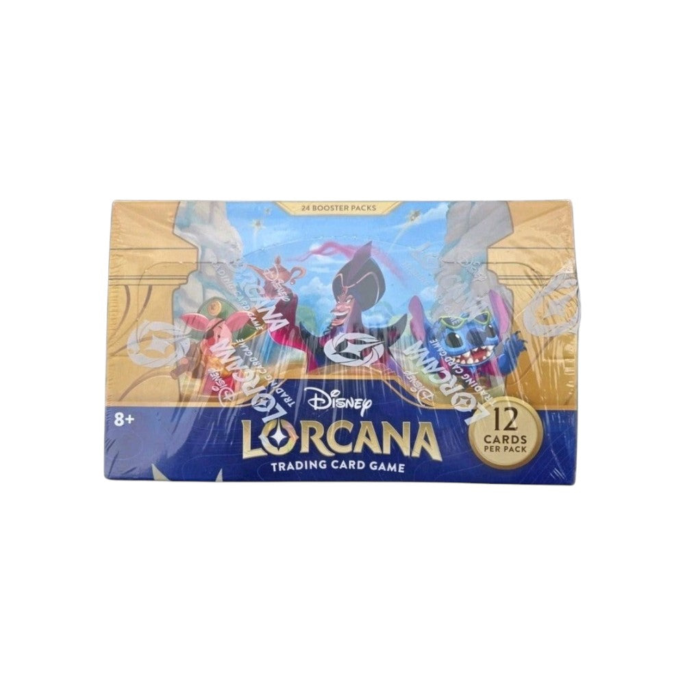 Lowkey Stock Disney Lorcana Into the Inklands factory sealed booster box with 24 packs featuring Jafar and Stitch