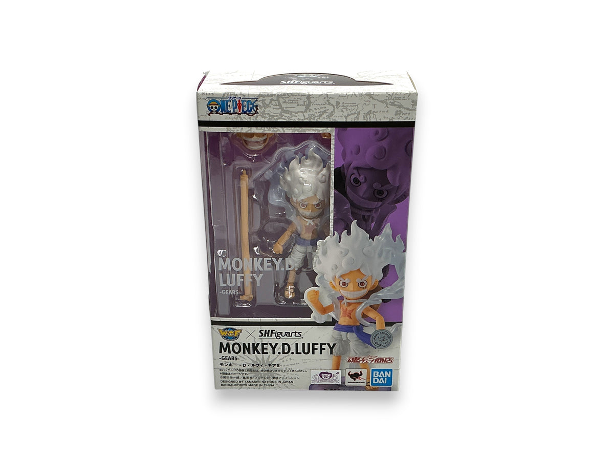 Lowkey Stock Bandai S.H.Figuarts WCF Monkey D. Luffy Gear 5 action figure in original One Piece window display box