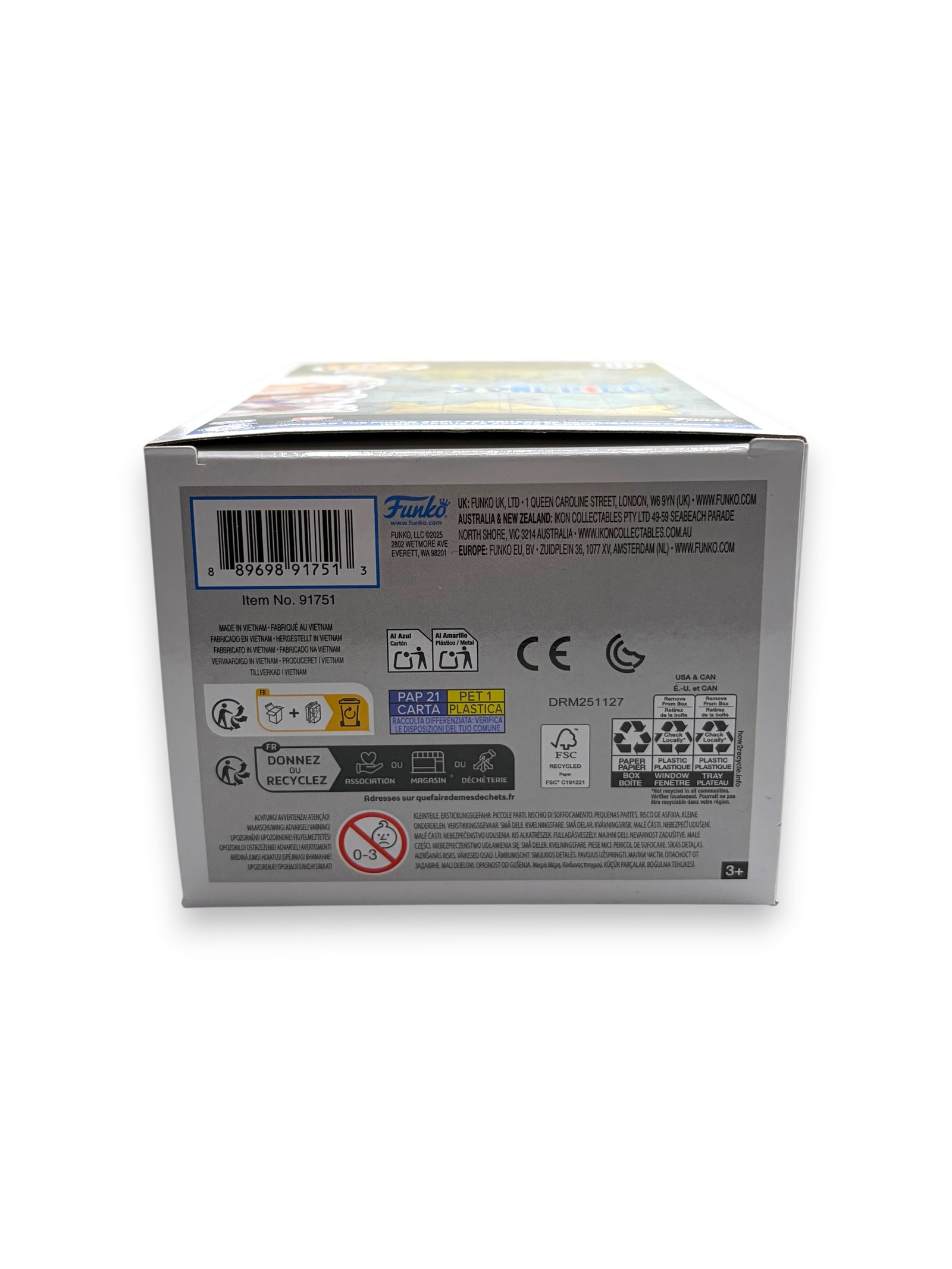 Lowkey Stock Funko POP! One Piece Luffy Gear Five #2177 collectible figure box back view with recycling information