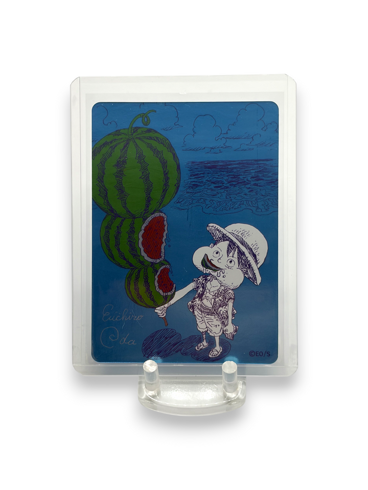 2026 Shueisha NatsuComi MetaKira Watermelon Luffy Promo Foil