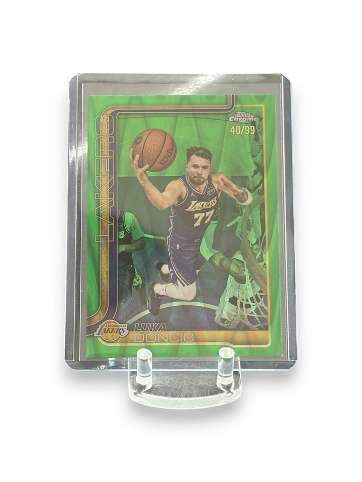 2025-26 Topps Chrome Update Luka Concic Green Wave #/99