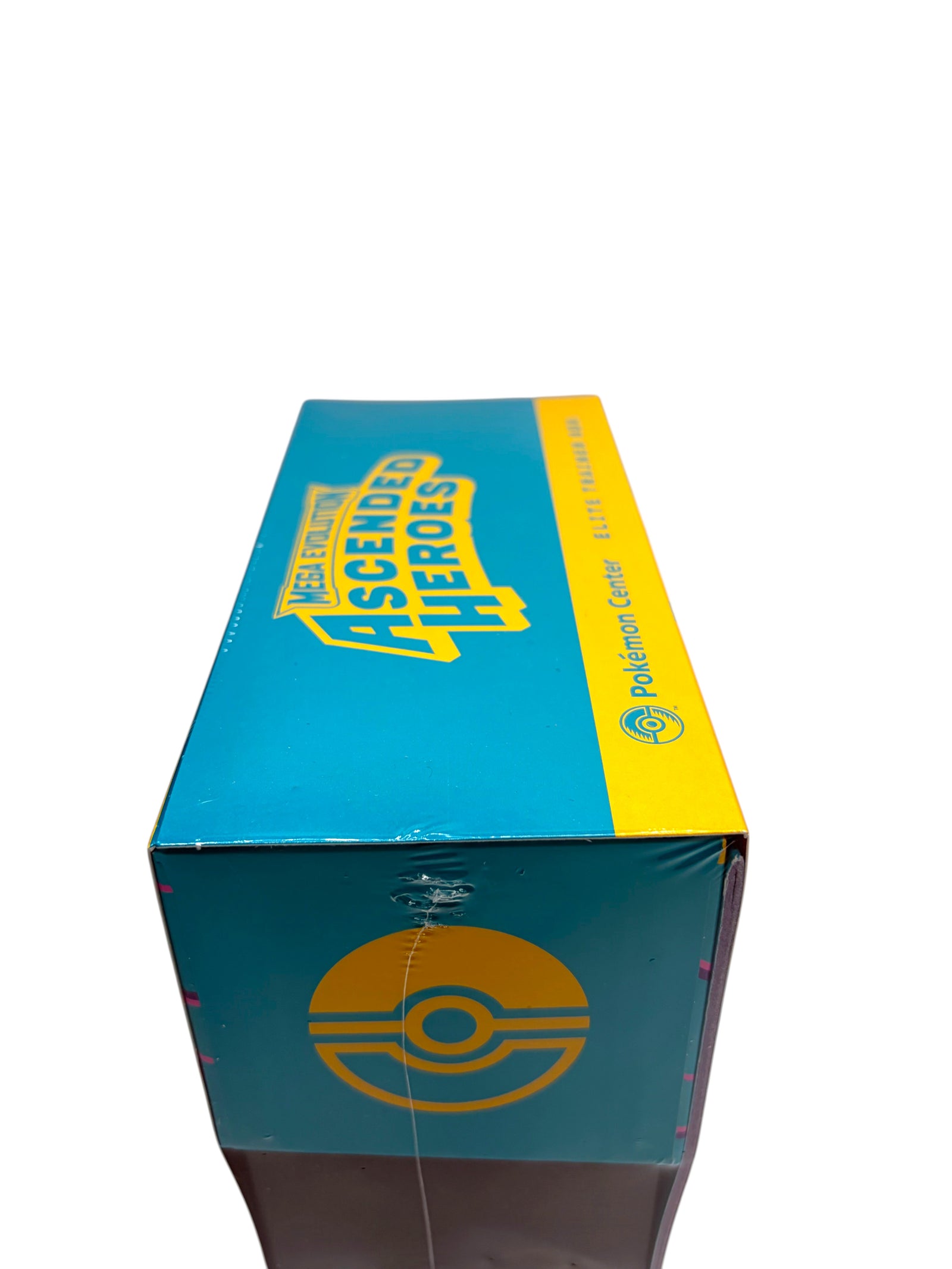 Lowkey Stock Pokemon Center Exclusive Mega Evolution Ascended Heroes Elite Trainer Box with small factory seal tear