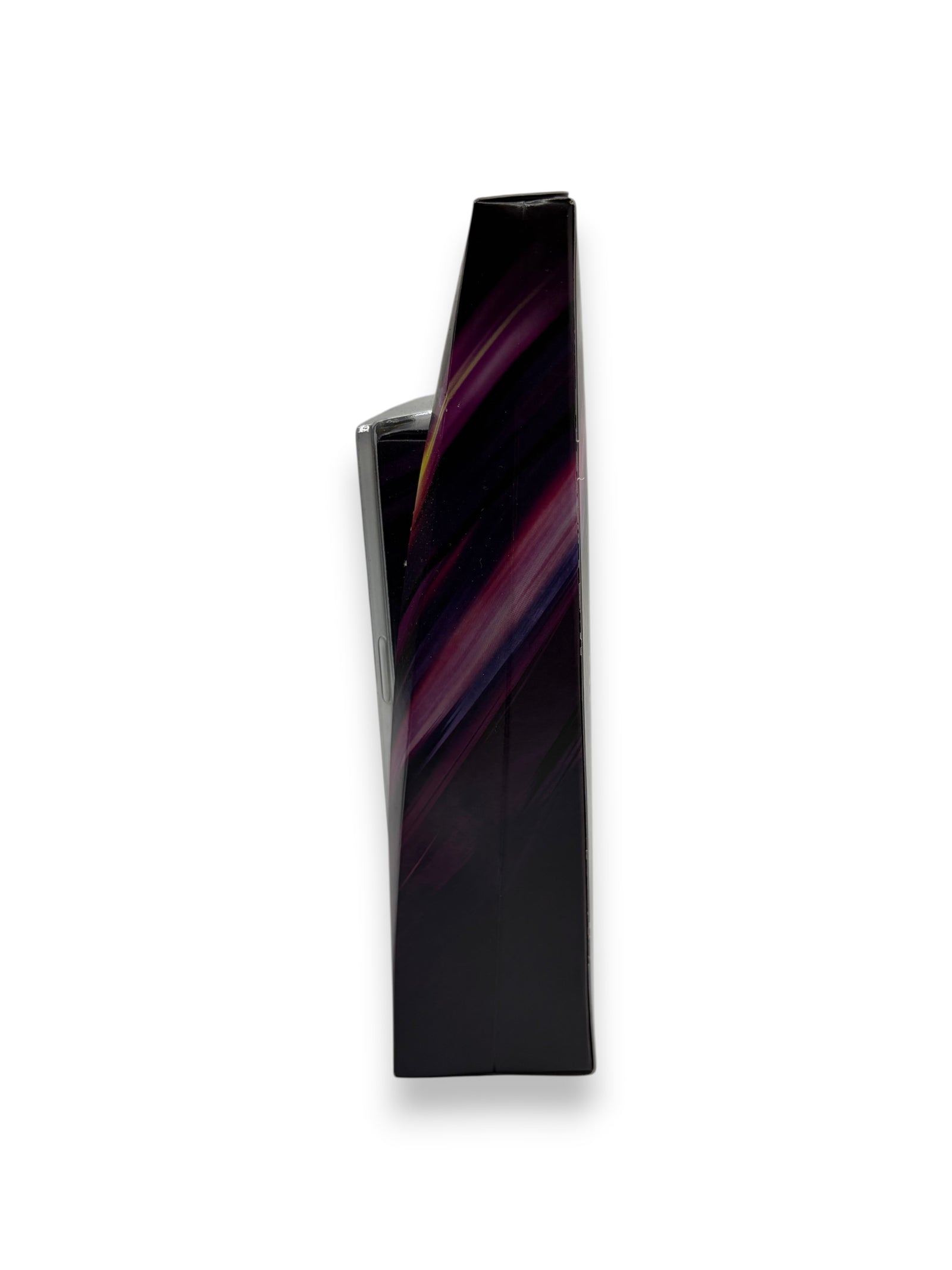 Lowkey Stock Magic: The Gathering 2019 Commander Merciless Rage deck box, side view with purple and black abstract art.