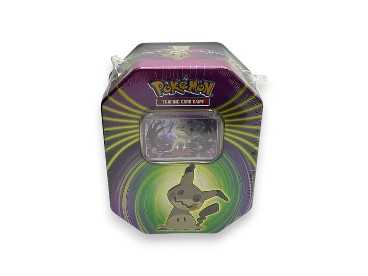 Pokémon TCG: Mighty Mysterious Tin featuring Mimikyu Factory Sealed