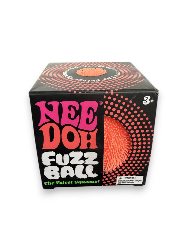 Needoh Fuzz Ball - Velvet Squeeze - Orange - 1 Qty