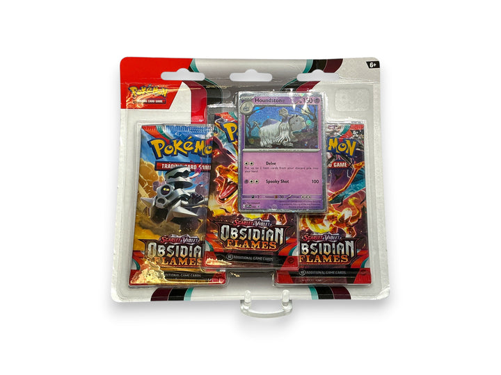 Pokemon TCG Scarlet & Violet - Obsidian Flames Booster Blister - 3 Packs Houndstone