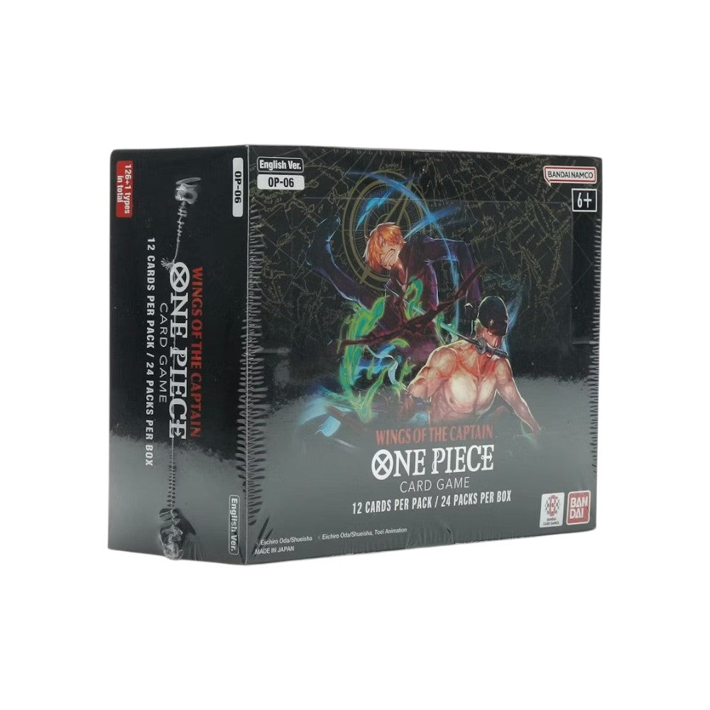 Lowkey Stock factory sealed ONE PIECE Card Game Wings of the Captain OP-06 English booster box with 24 packs.
