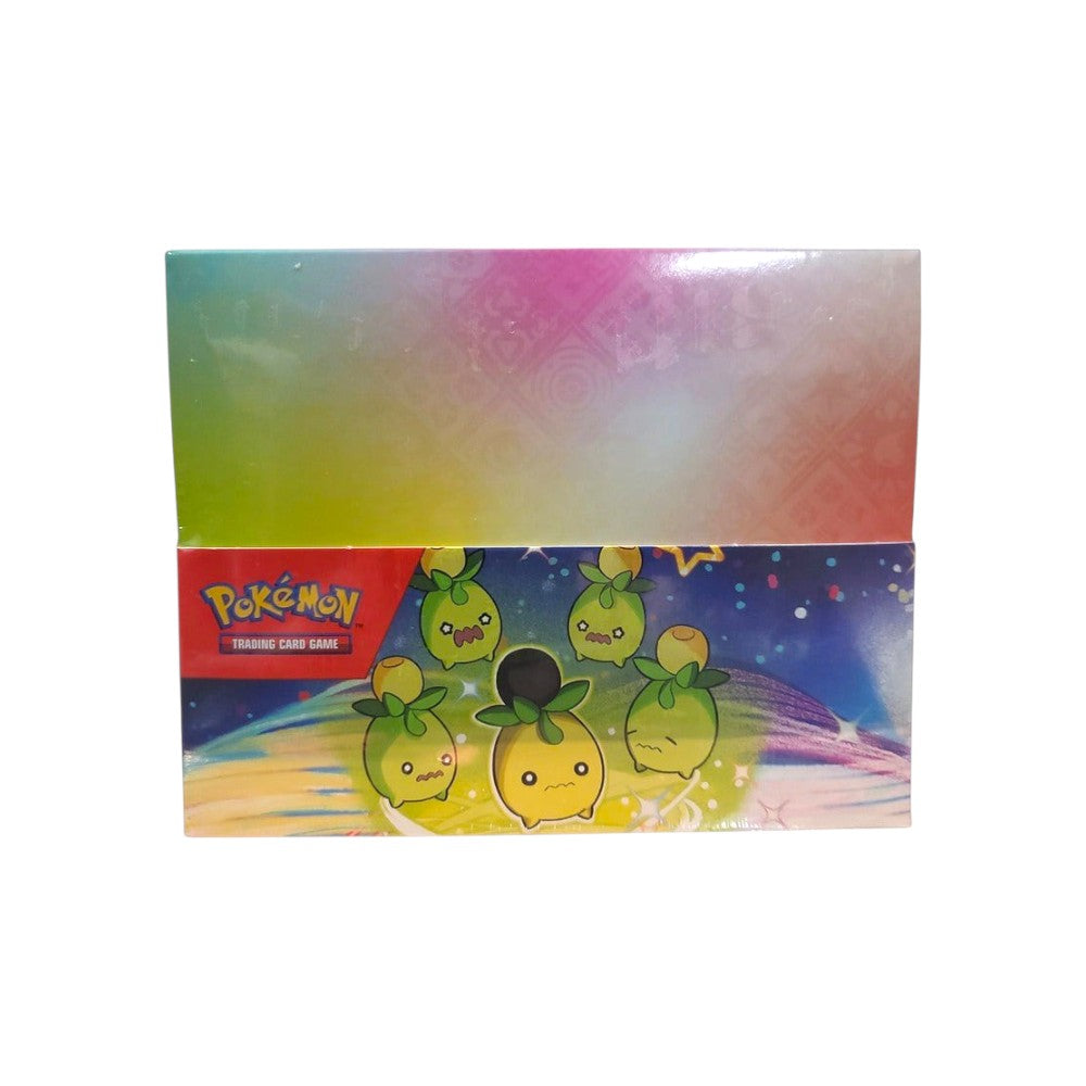 Lowkey Stock factory sealed Pokemon TCG Scarlet and Violet Paldean Fates mini tin display box with colorful art