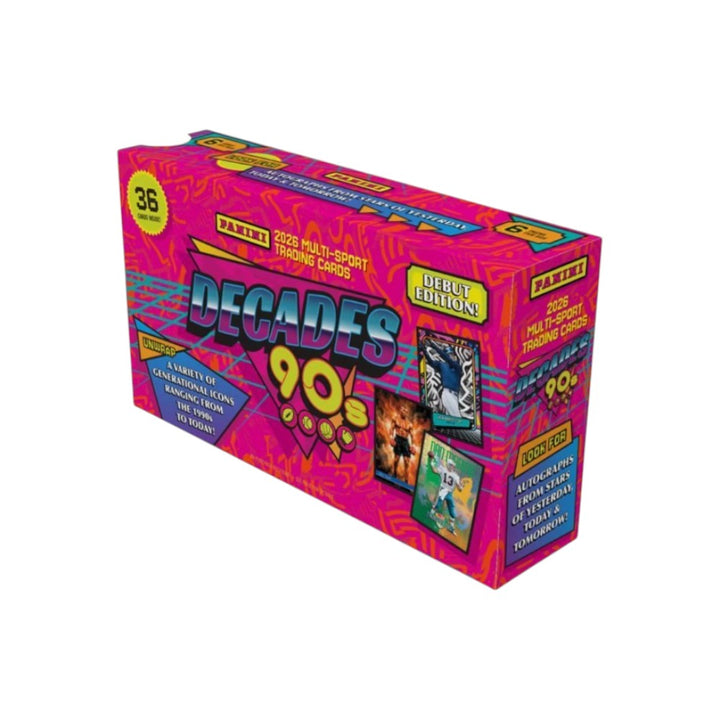 2026 Panini Decades '90s Multi-Sport Trading Cards Debut Edition Mega Box