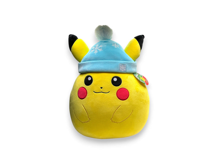 Pikachu 20" Squishmallow 2024 Holiday Plush Winter Hat Pokemon Collectible - New