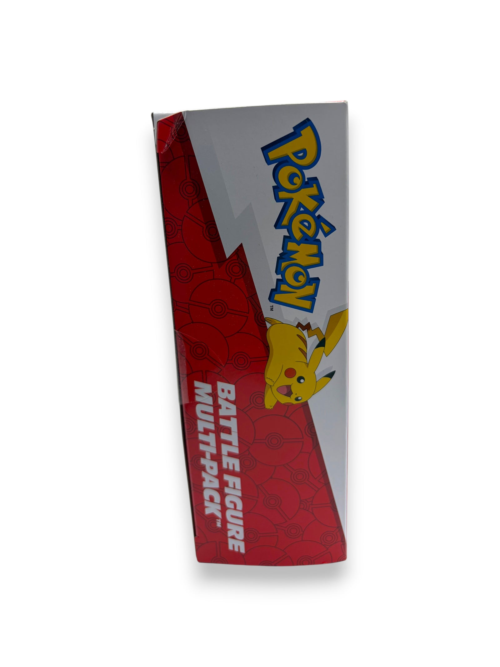 Lowkey Stock Pokemon Battle Figure Multi-Pack box side view featuring Pikachu and red pokeball pattern