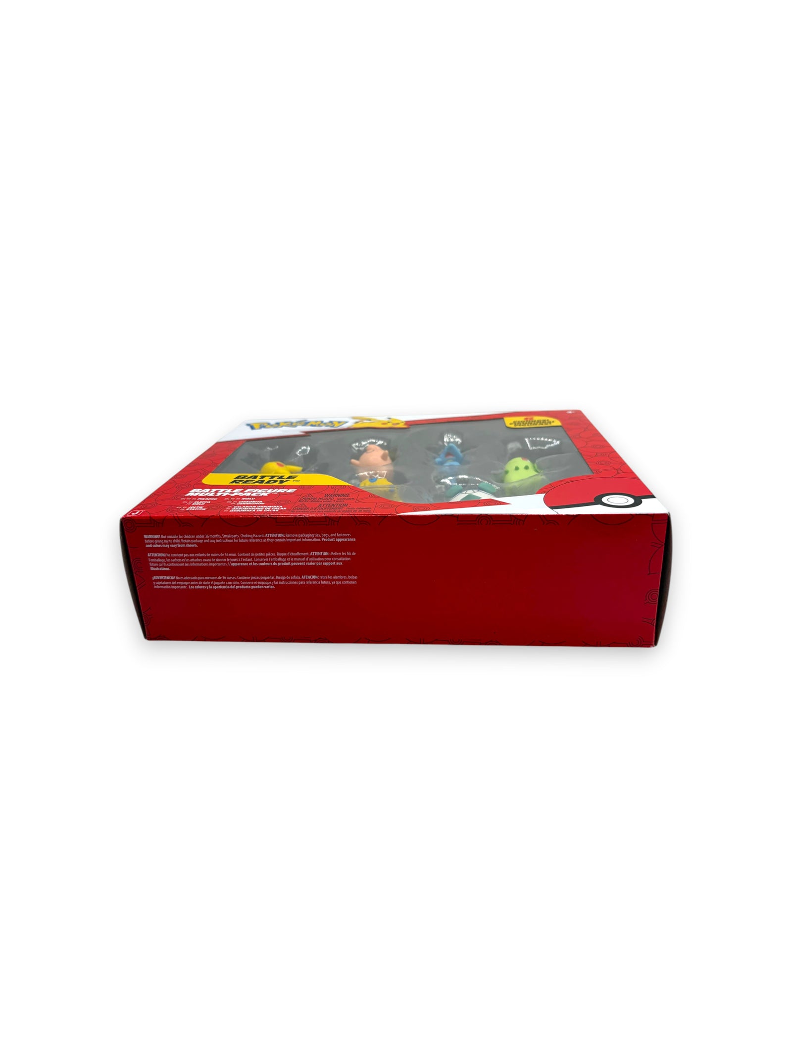 Lowkey Stock Pokemon Battle Figure Multi-Pack featuring six collectible figures in a red branded display box