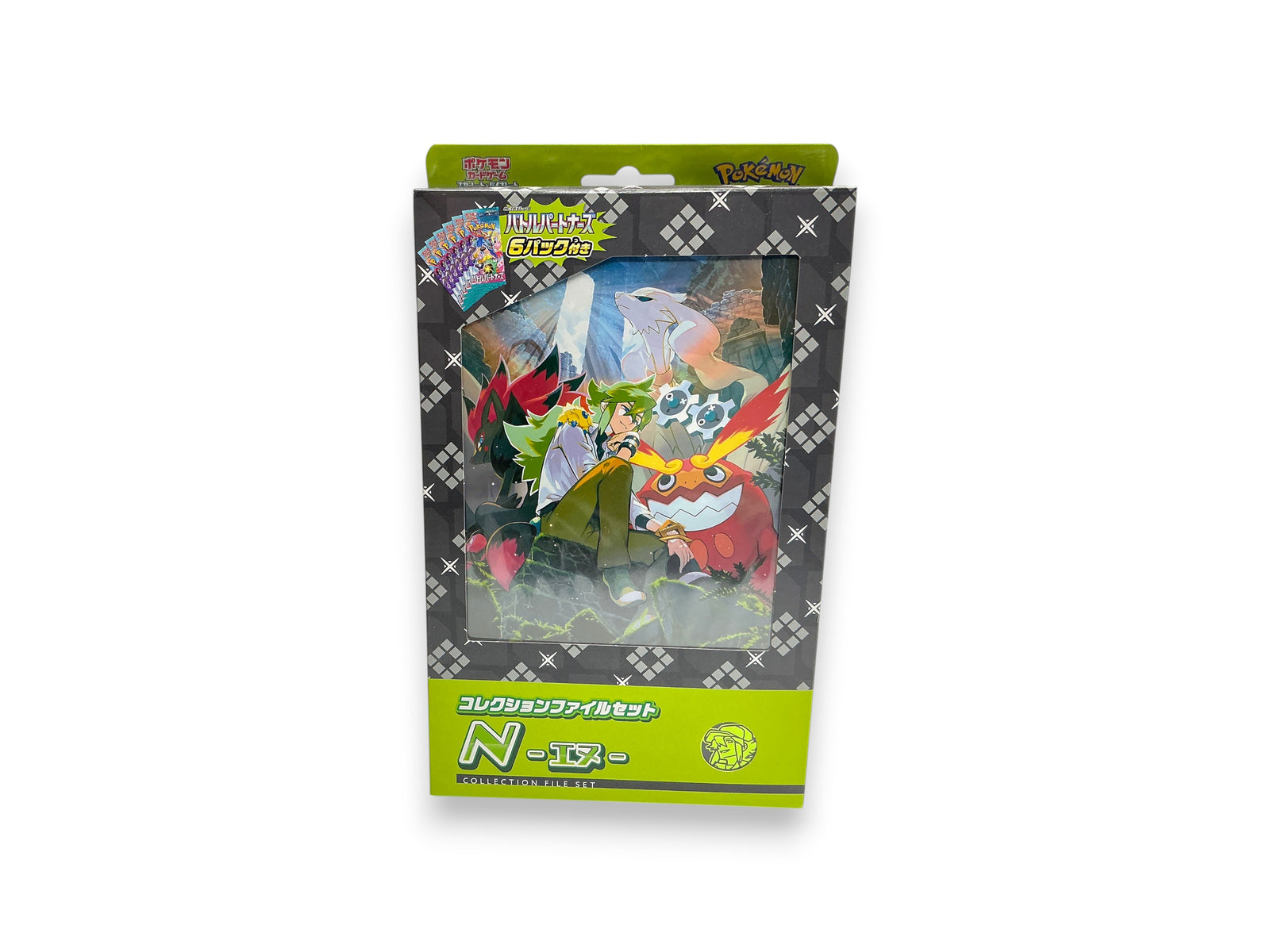 Lowkey Stock Pokemon Battle Partners Collection File Set N featuring character artwork in a sealed display box.