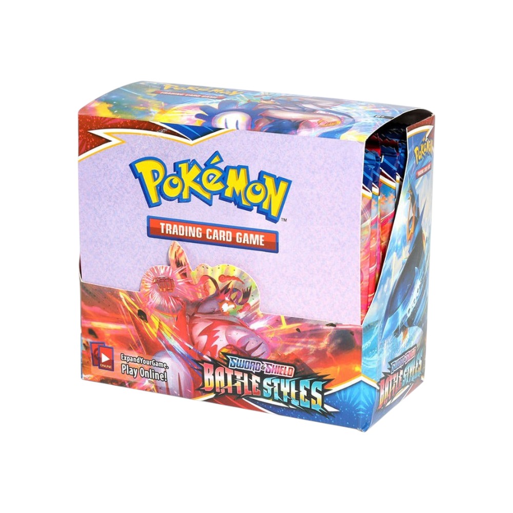 Lowkey Stock factory sealed Pokémon TCG Sword and Shield Battle Styles booster box with 36 card packs