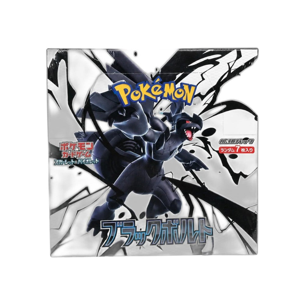 Lowkey Stock Pokémon TCG Scarlet & Violet Black Bolt Japanese booster box featuring Zekrom artwork