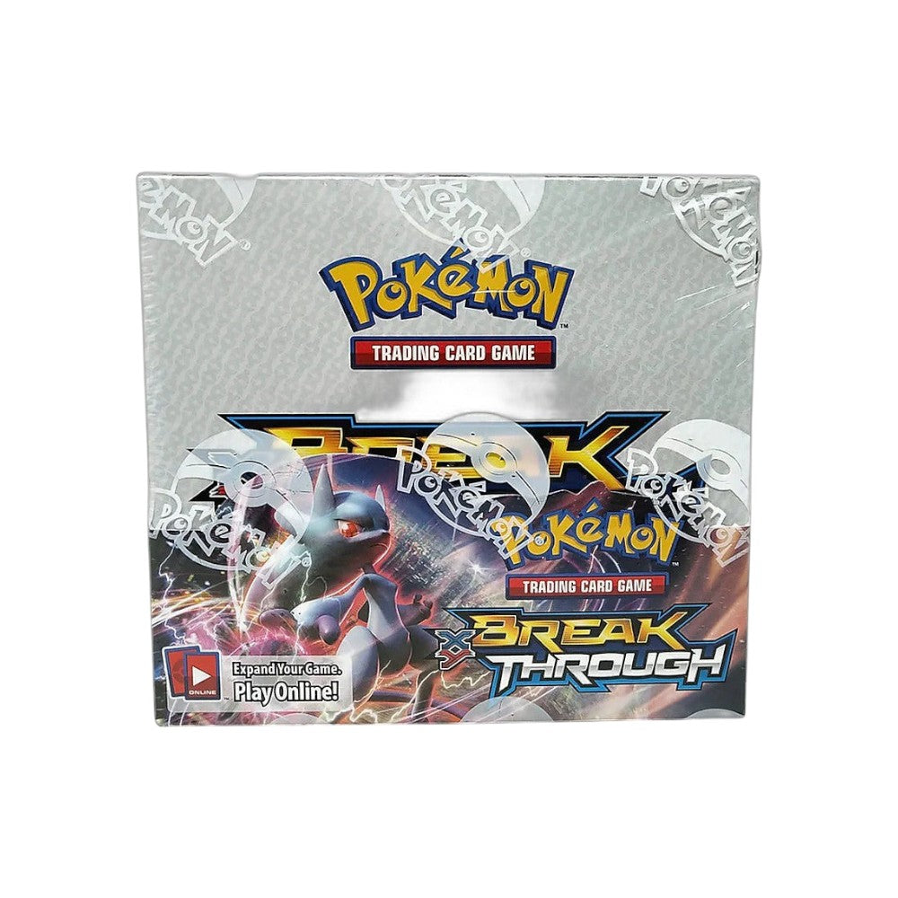 Lowkey Stock Pokémon Break Through booster box featuring Mewtwo artwork from the 2015 trading card game set