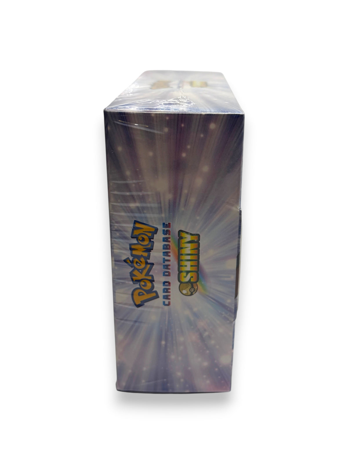 Lowkey Stock Pokémon Card Database Shiny edition box side view in protective plastic wrap
