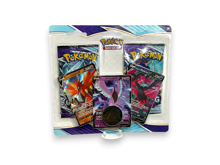 Pokemon Chilling Reign 2 Pack Blister Galarian Zapdos V, Articuno V, Moltres V