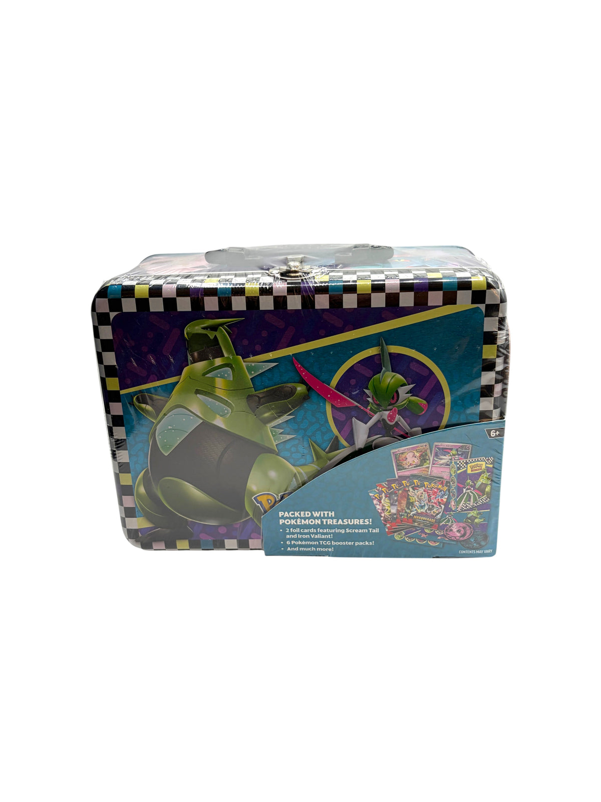 Lowkey Stock Pokémon TCG Back to School 2024 Collector Chest featuring Iron Valiant and Scream Tail artwork