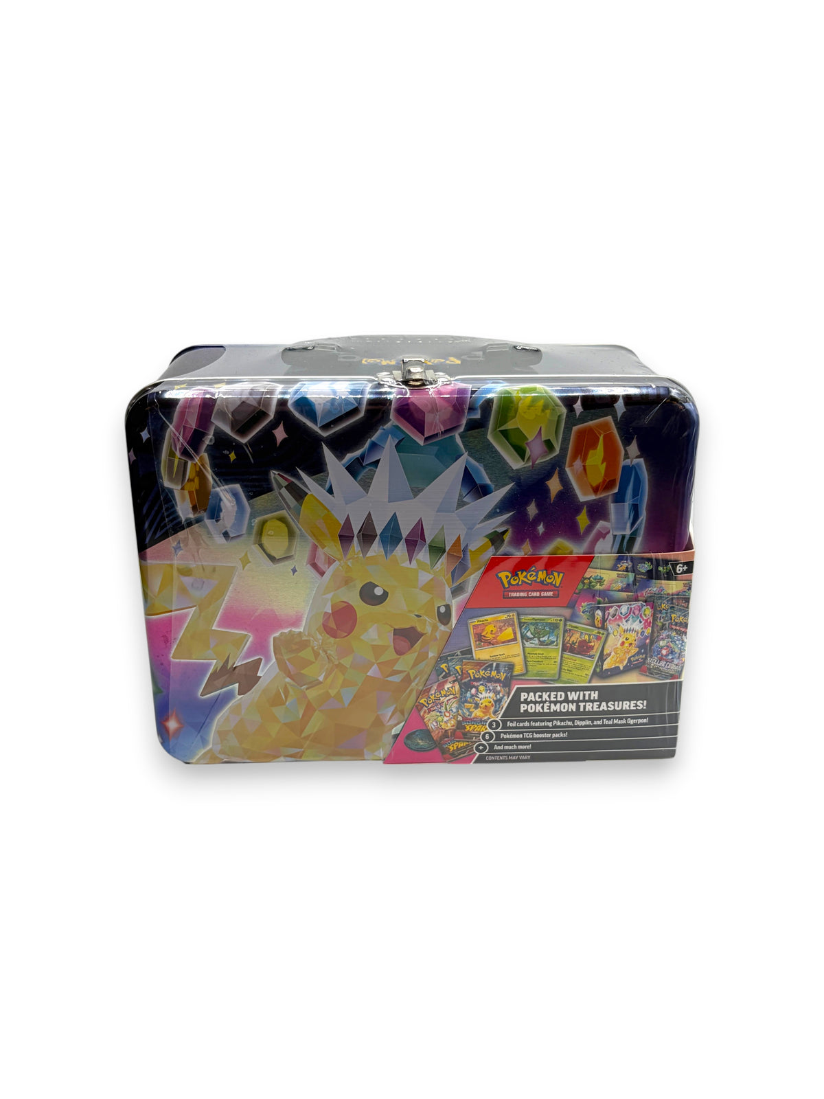Lowkey Stock Pokémon TCG Fall 2024 Collector Chest featuring Pikachu artwork on a metal storage tin