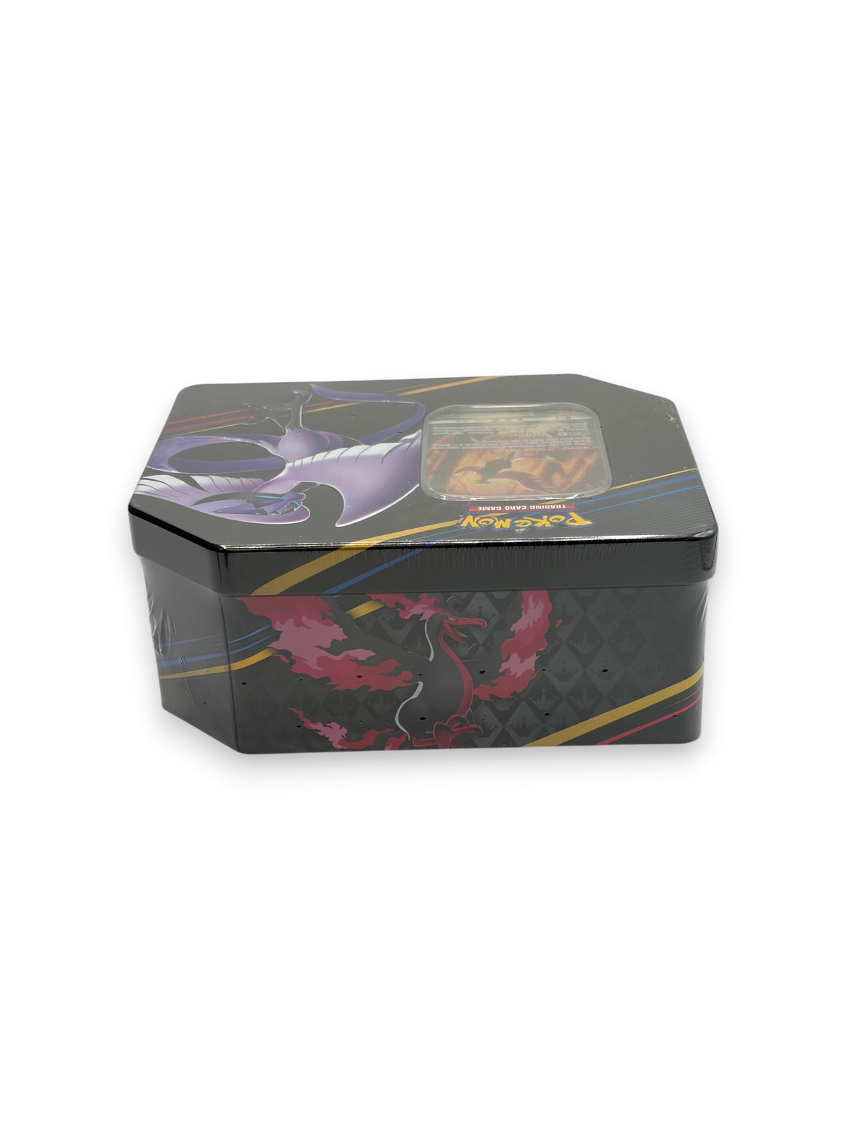 Lowkey Stock sealed Pokemon TCG Crown Zenith Galarian Articuno large 5 pack collector tin with visible seal holes