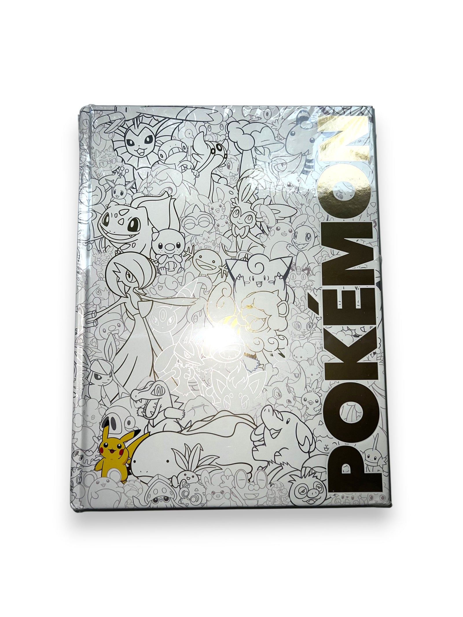 Lowkey Stock Pokemon Deluxe Character Guide featuring a silver metallic cover with various Pokemon character line art