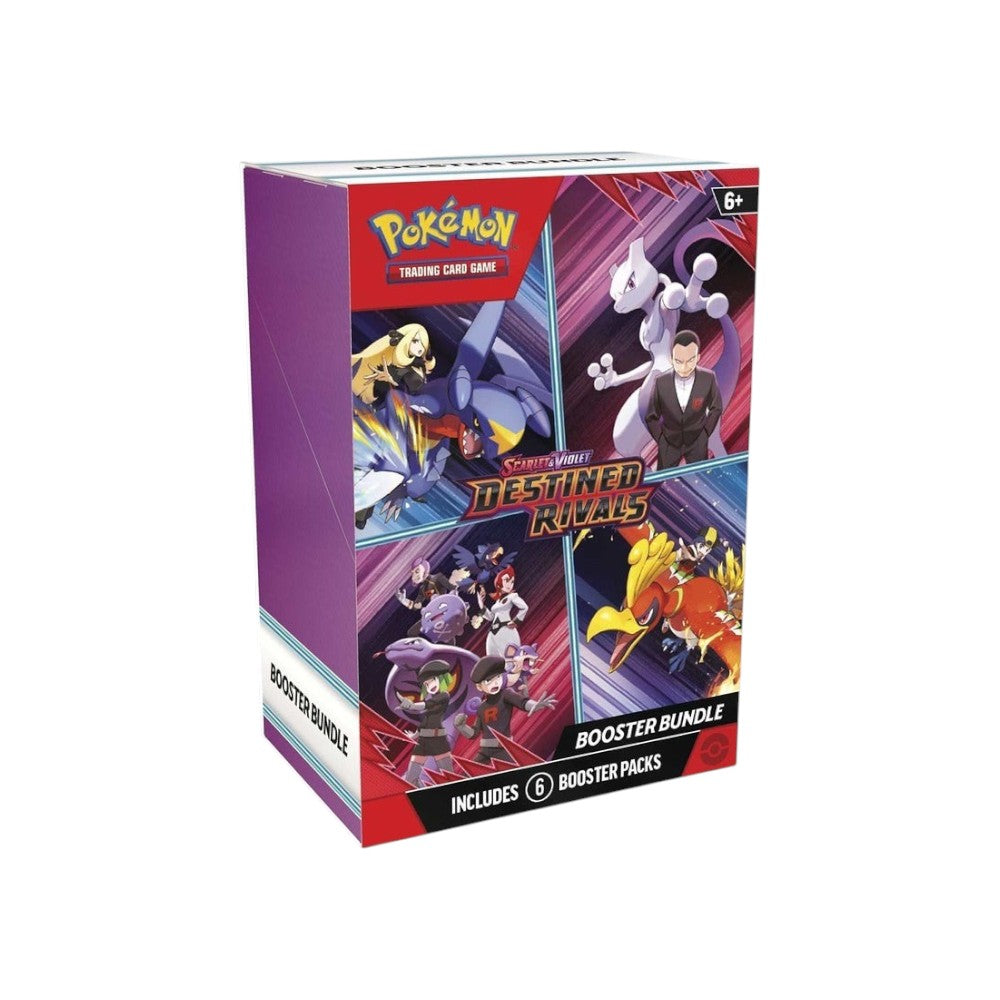 Lowkey Stock Pokémon TCG Scarlet & Violet Destined Rivals booster bundle box featuring iconic rival characters