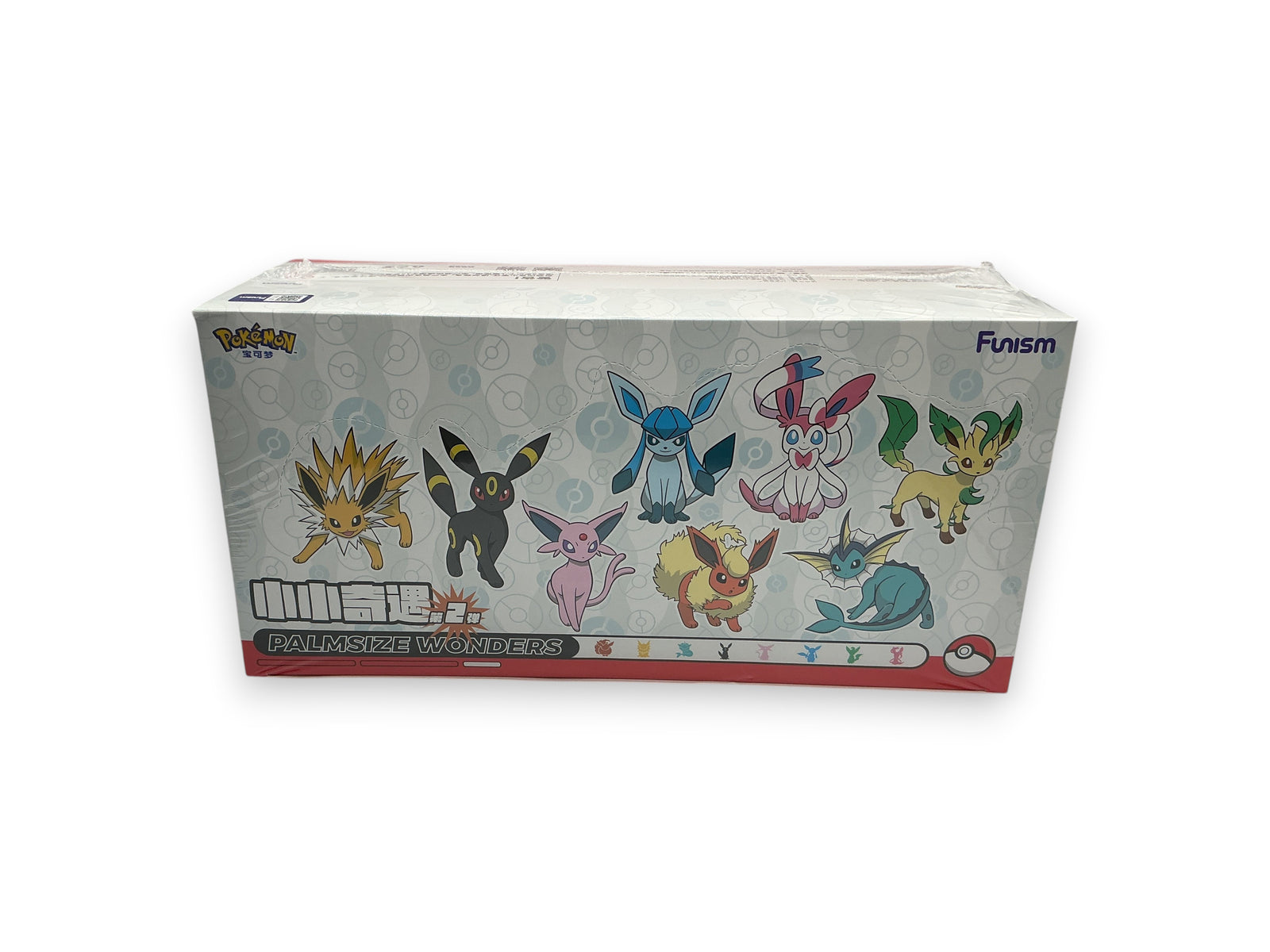 Lowkey Stock sealed Pokemon Funism Palmsize Wonders Series 2 Eeveelutions Poke Ball display box with character art