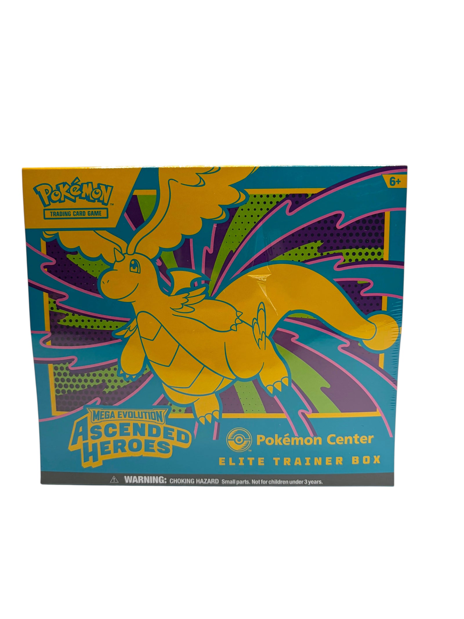 Lowkey Stock Pokemon Center Exclusive Mega Evolution Ascended Heroes Elite Trainer Box with factory seal tear