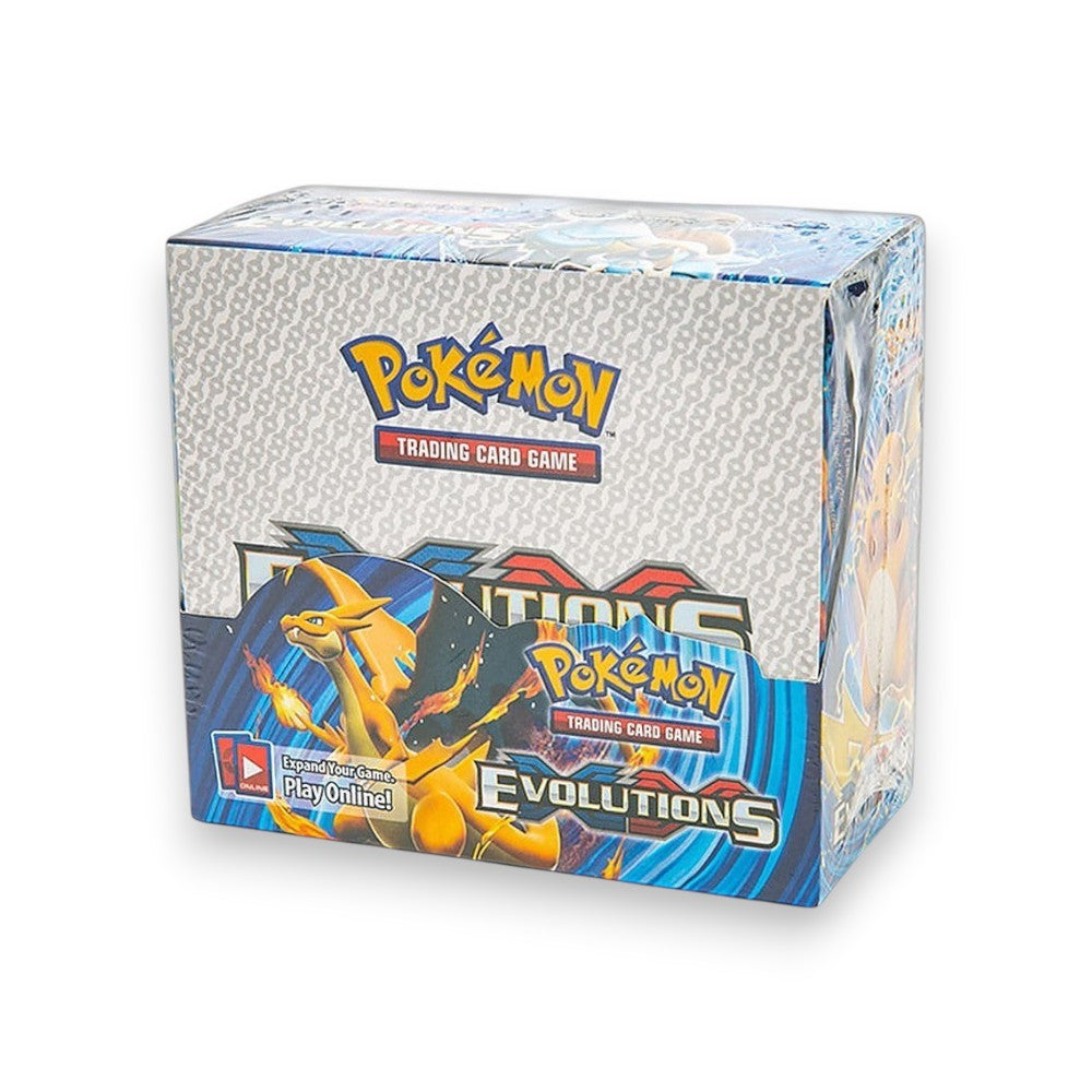 Lowkey Stock factory sealed Pokemon TCG XY Evolutions booster display box featuring Charizard artwork