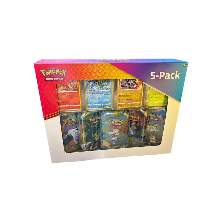 Pokémon TCG: Costco Exclusive Galar Pals Mini Tins 5-Pack + 4 Promo Cards