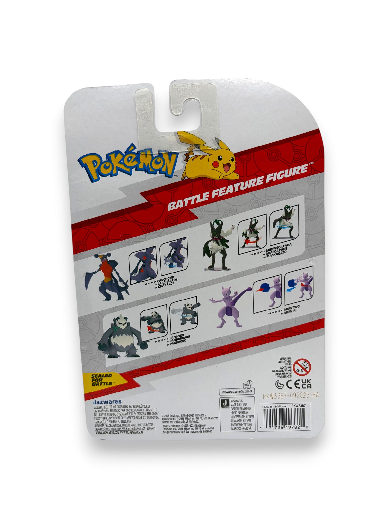 Lowkey Stock Pokemon Garchomp Battle Feature figure packaging back showing character collection and product details